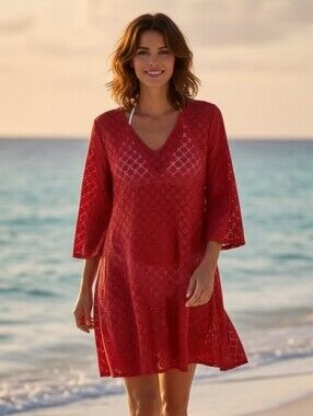 Always For Me Red Eyelet Lace Cover